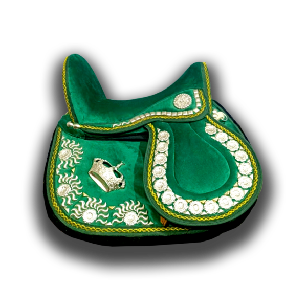 pyramids handmade saddle ( green ) عده حمره