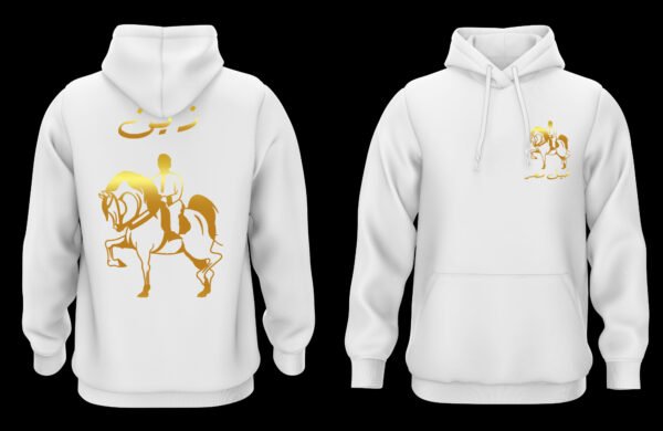 Kheelmasr white hoodie(golden horse)