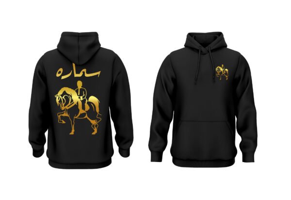 Kheelmasr Black Hoodie(golden horse)