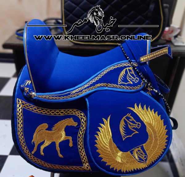 Blue embroidery saddle سرج ازرق متطرز - Image 2