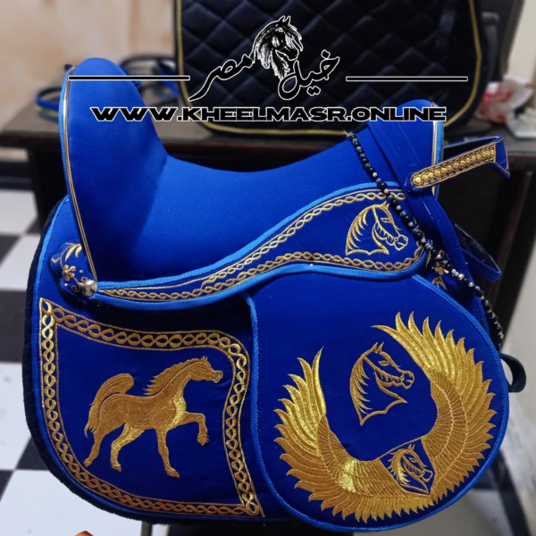 Blue embroidery saddle سرج ازرق متطرز