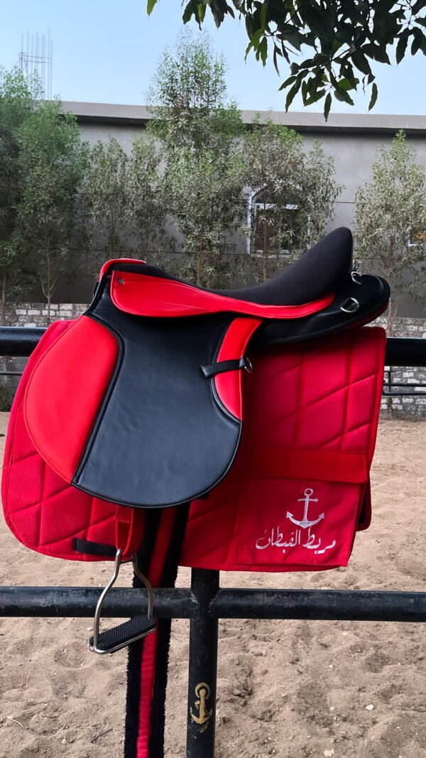 Black in Red edition Riding saddle سرج ركوب اسود في احمر - Image 3