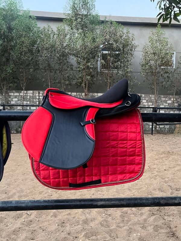 Black in Red edition Riding saddle سرج ركوب اسود في احمر - Image 5