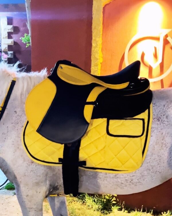 Riding saddle black in yellow edition سرج ركوب اسود في اصفر - Image 4