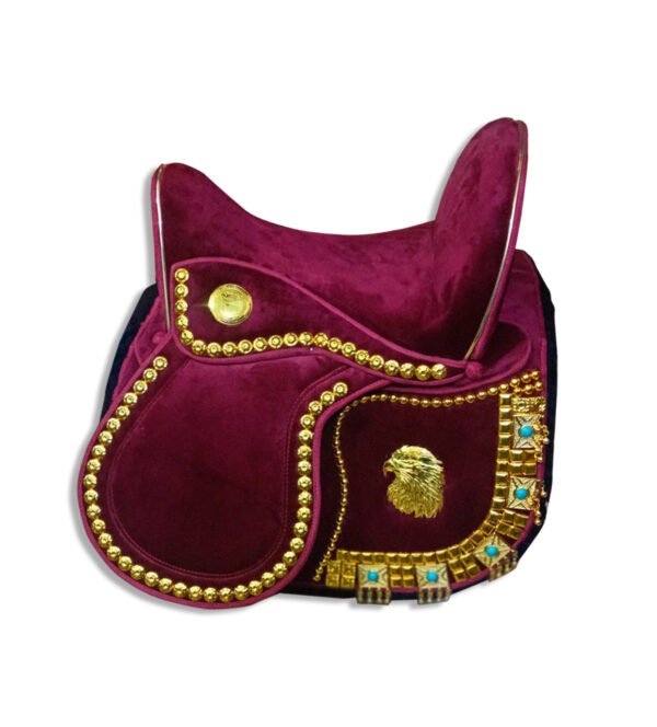 red gold plated saddle سرج نبيتي قطيفه مطلي دهب - Image 2