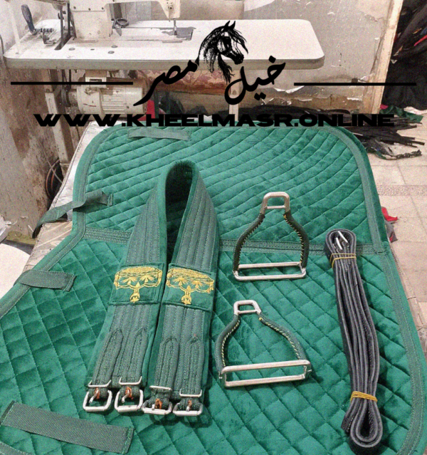 Fully Gold plated Green saddle سرج اخضر مطلي دهب بالكامل - Image 3