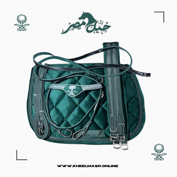 embroidery mint green saddle سرج تطريز عموله بالأسم