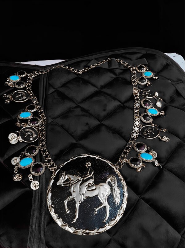 silver plated wine red saddle سرج نبيتي مطلي فضه - Image 2