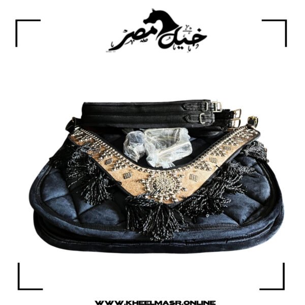 cow leather gold plated saddle سرج جلد بقري ب نحاس مطلي