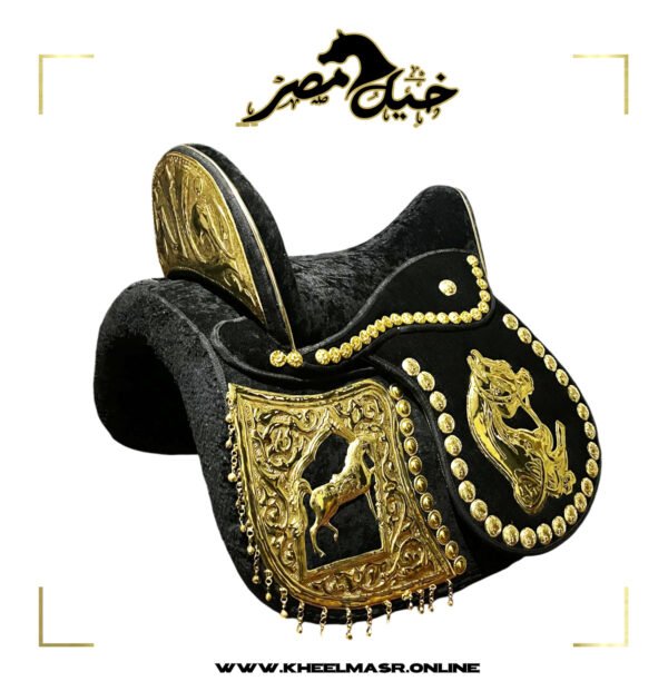 black golden plated saddle سرج اسود عموله مطلي بالكامل - Image 5