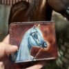 Natural leather wallet محفظه جلد طبيعي عموله