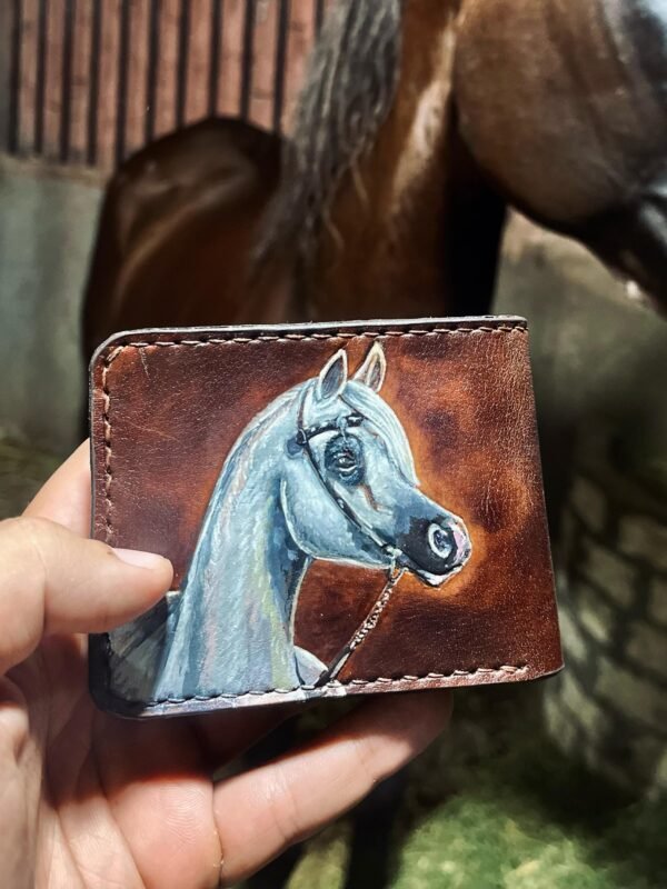 Natural leather wallet محفظه جلد طبيعي عموله