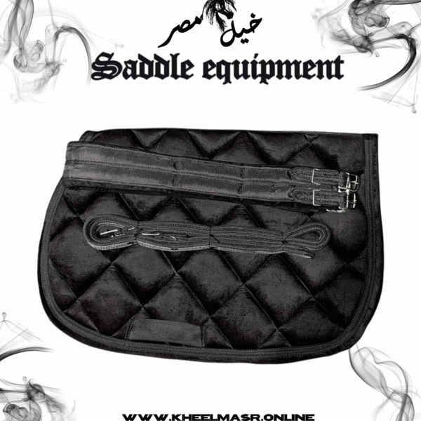 Black Riding saddle crocodile leather سرج جلد طبيعي طبعه تمساح