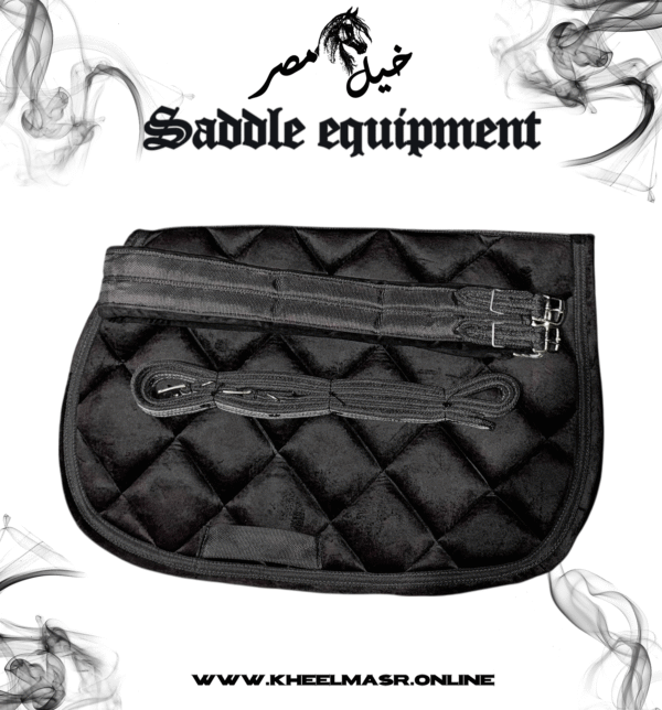 Black natural leather jumping saddle سرج جلد اسود طبيعي بالكامل - Image 6