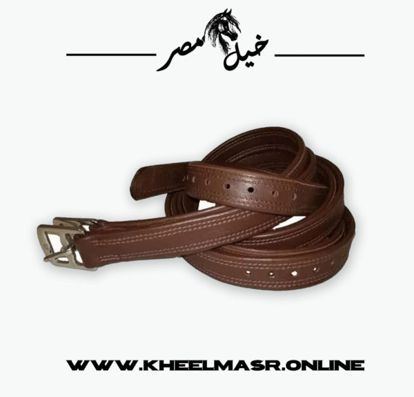 natural leather brown saddle سرج بني جلد طبيعي بالكامل - Image 3