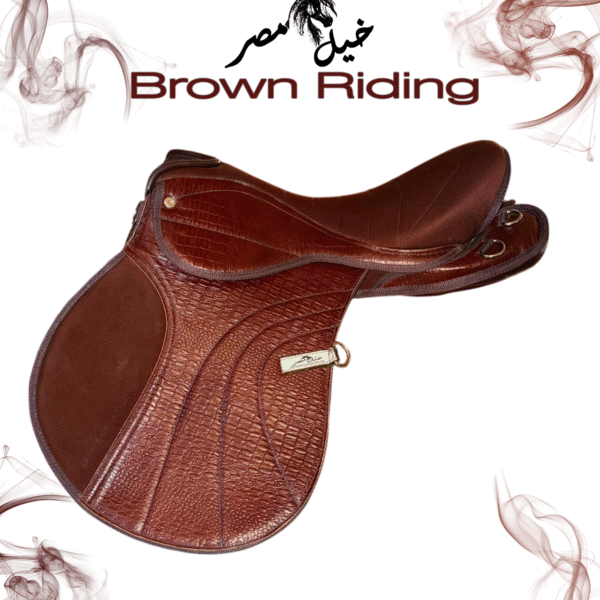 Brown Riding crocodile leather سرج بني ركوب جلد تعبان