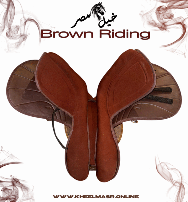 Brown Riding crocodile leather سرج بني ركوب جلد تعبان - Image 4