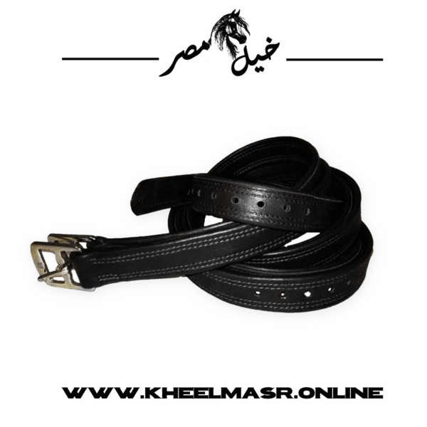 Black natural leather jumping saddle سرج جلد اسود طبيعي بالكامل