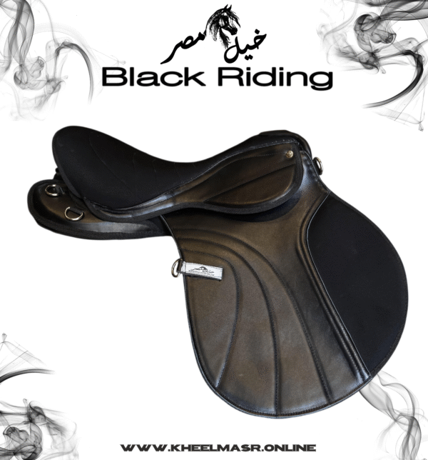 most selling black leather riding saddle الاكثر مبيعا سرج اسود ركوب جلد طبيعي - Image 2