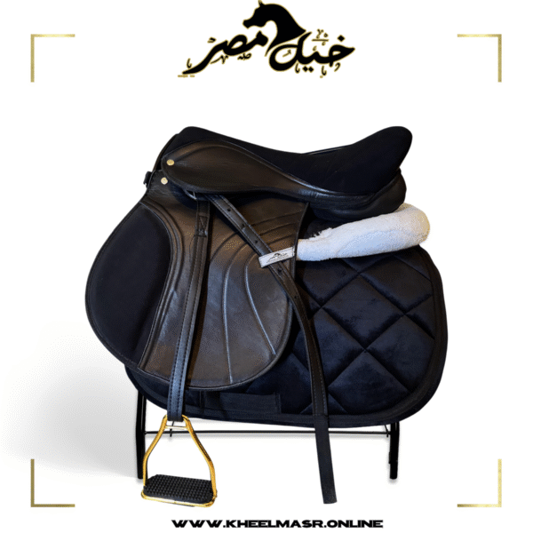 black all purpose natural leather سرج متعدد جلد طبيعي