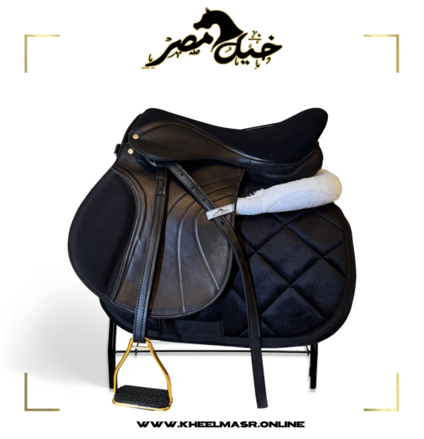black all purpose natural leather سرج متعدد جلد طبيعي