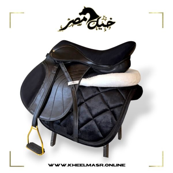 black all purpose natural leather سرج متعدد جلد طبيعي
