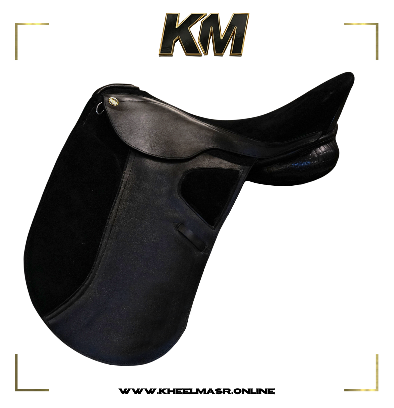 All new Dressage saddle black leather
